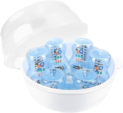 Magnetron Stoomreiniger - Flessenreiniger Kinderen - Snelle Hygiëne - Herbruikbaar Ontwerp - 22.5 x 22 x 17.5 cm - Meerkleurig