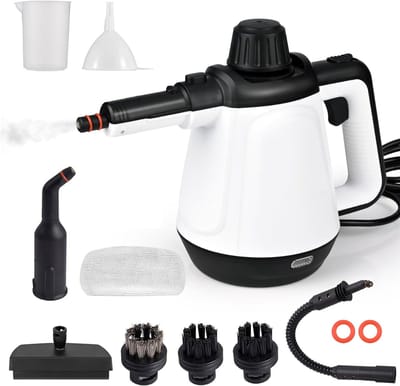 SNJY® Handstoomreiniger - Handstomer - Stoomapparaat - 9-in-1 - 3,5 bar - 1200 W - 400 ML - Wit