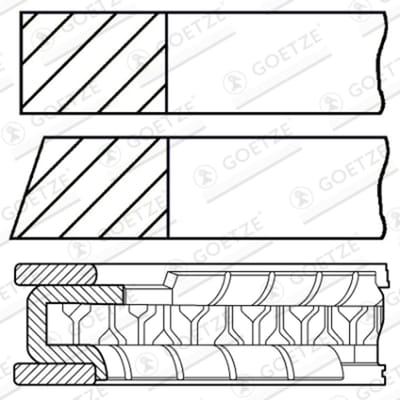 Goetze Engine Zuigerveren set GOETZE 08-436900-00