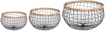 Metalen manden LOU, set van 3 - Zwart