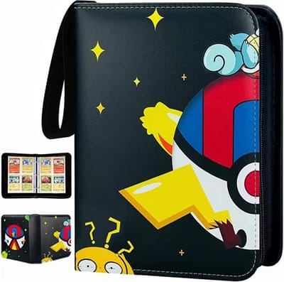 Buxibo Verzamelmap Geschikt voor Speelkaarten - Verzamelalbum met Rits - 4 Pocket Map Binder Houder - Opbergmap voor 400 Kaarten - Galaxy