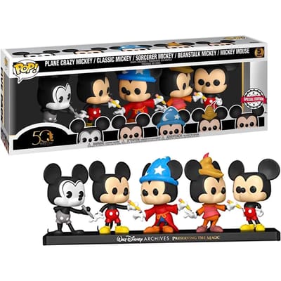 Beeldje Funko Pop Disney Archives Mickey Exclusive (x5)