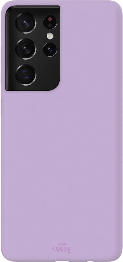 xoxo Wildhearts siliconen hoesje geschikt voor Samsung Galaxy S21 Ultra - Paars gekleurd hoesje - Pantone kleur - Backcover - verkrijgbaar in verschillende kleuren - Paars