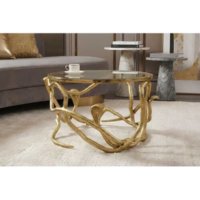 ronde salontafel snake goud 67 cm