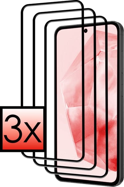Screenprotector - 3 Stuks - Geschikt voor Samsung Galaxy A35 - Full Cover - Beschermglas - Gehard Glas - Tempered Glass - Screen Protector