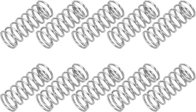 Compressieve veren 0,4 mm draad diameter - 10 stuks roestvrij staal - Ideaal voor reparatie en doe-het-zelf projecten