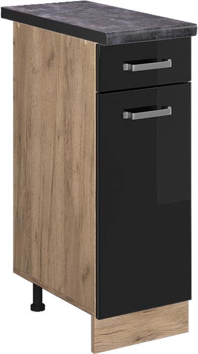 Vicco R-Line Keukenonderkast – 30 cm, WB Antraciet Zwart hoogglans