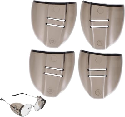 Zijschermen voor Bril - Veiligheidsscherm Oogbescherming - Bescherming tegen Spatten - Flexibel TPU Materiaal - 4.5x4.5x2 cm - Bruin