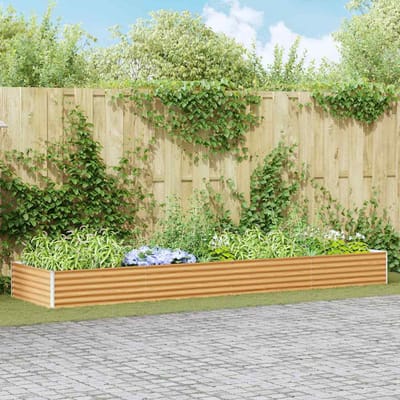 vidaXL - Verhoogde - plantenbak - Lichtbruin - 390 - x - 100 - x - 36 - cm