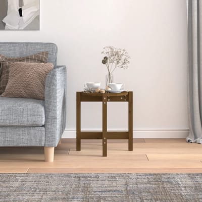 vidaXL - Salontafel - Ø - 42,5x45 - cm - massief - grenenhout - honingbruin