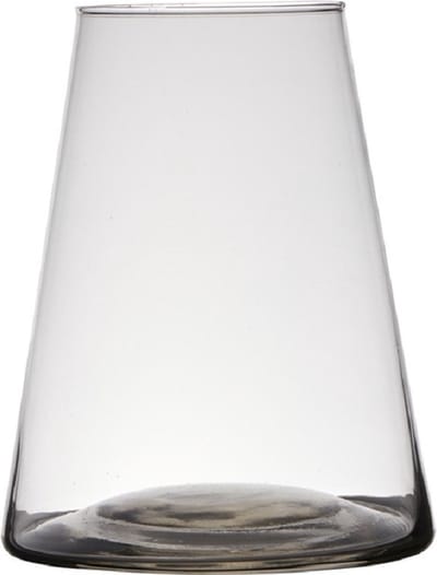 Hakbijl Glass Vaas Donna - 16 x 16 cm - transparant - glas - home-basics - vazen - bloemenvaasm - Bloemen/takken/boeketten vaas voor binnen gebruik