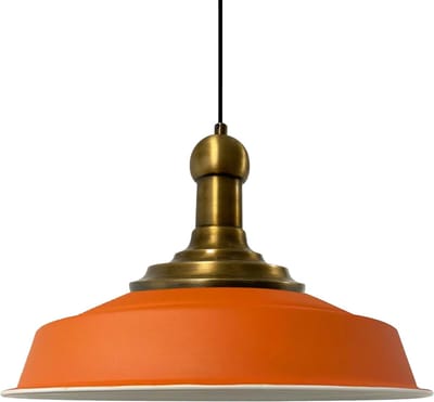 Bamyum Asletl Long-Knob Hanglamp Industrieel Vintage Ø40 cm, Oranje Metaal Lamp
