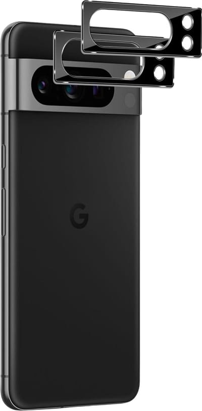 Camera Protector voor Google Pixel 8 Pro - 2 stuks van glas Zwart glazen