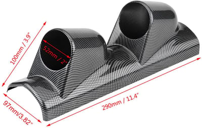 Dailygoody - Racing Meter Pillar Mount Pod - Universele Houder voor 52mm Meter (Double Hole)