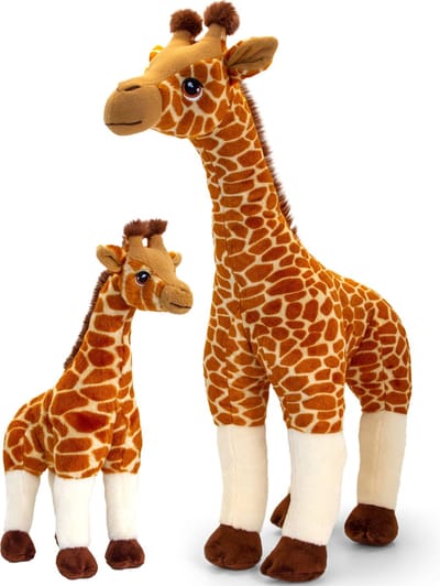 Keel Toys Giraffes set - Pluche knuffel dieren Giraffes familie - in 2 formaten - 30 en 70 cm - moeder en kind