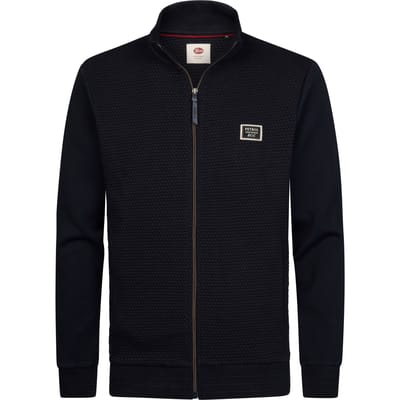 Petrol Industries - Heren Sweater met hoge kraag en ritssluiting ironcrest - Blauw - Maat XXL