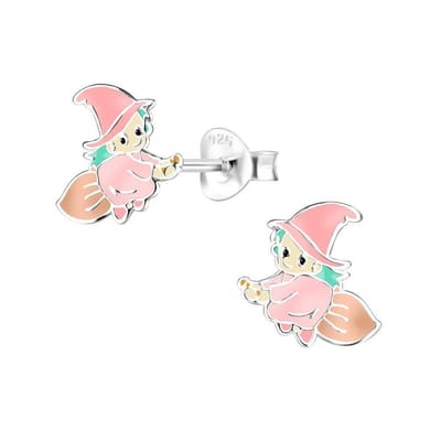 Zilveren oorbellen - heks oorknopjes - 925 zilver - kindvriendelijk