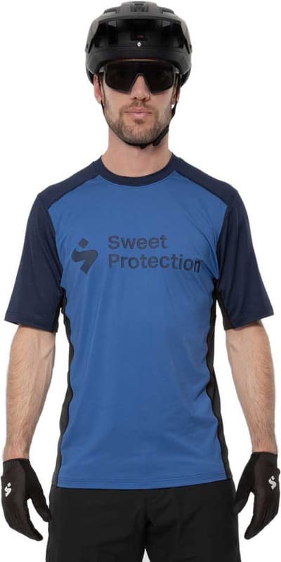 Sweet Protection Hunter Korte Mouw Enduro Trui Blauw S Man