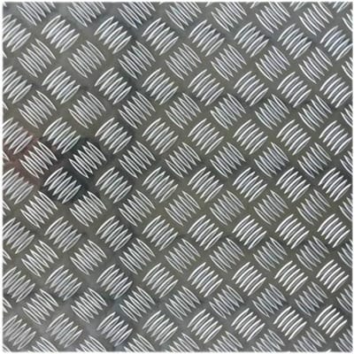 Aluminium Drempelplaat - Antislip Plaat - Werkplaats Bescherming - 2 mm Dik - 400 x 400 mm - Aluminiumkleurig