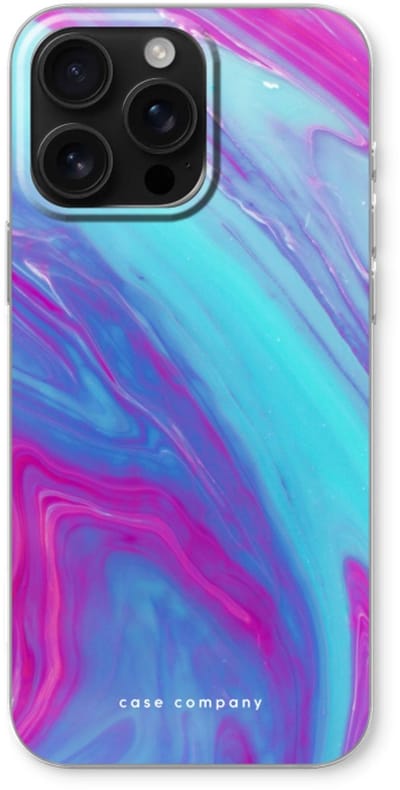 Case Company® - Hoesje geschikt voor iPhone 16 Pro Max hoesje - Zweverige regenboog - Soft Cover Telefoonhoesje - Bescherming aan alle Kanten en Schermrand