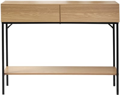CALICOSY - Console met 2 lades en 1 plankdecoratiehout 100x35x81cm