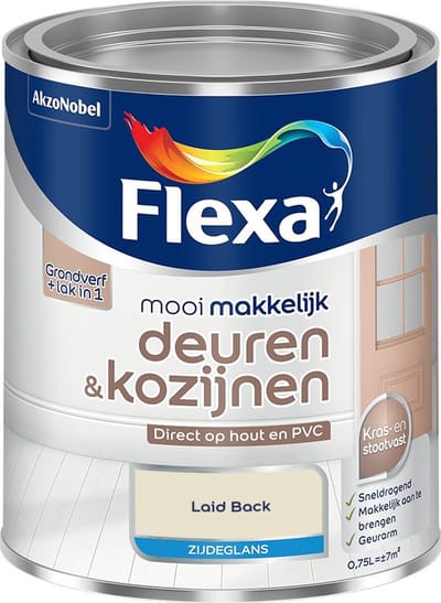 Flexa - Mooi Makkelijk Deuren & Kozijnen Zijdeglans - Laid Back - Mengverf - 750 Ml