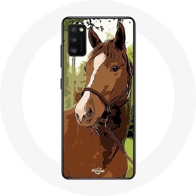 Coque - Samsung - Galaxy A41 - Marron - Race de cheval - Rigide marron