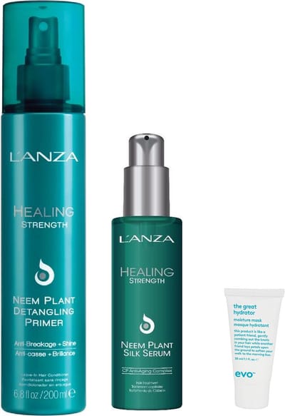 L'Anza - Healing Neem Plant Detangling Primer - 200ML + Serum 100ML + Willekeurig Travelsize