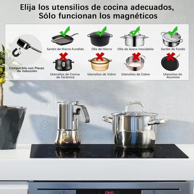 Inductie Kookplaat - Kookplaat Elektrisch - Snel Koken - Met Timer - 60 cm - Zwart