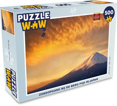 Puzzel Zonsopgang bij de berg Fuji in Japan - Legpuzzel - Puzzel 500 stukjes
