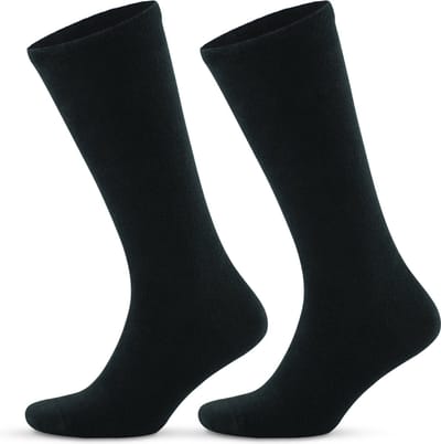 GoWith-bamboe sokken-warme sokken-2 paar-sokken heren-dames sokken-kleur zwart-42-44