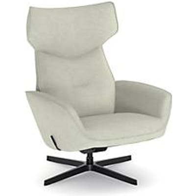 Nowy Styl draaistoel Otuli, met armleuningen, schommelfunctie, B 510 x D 525 x H 455 mm, polyester bekleding/aluminium, grijs/zwart