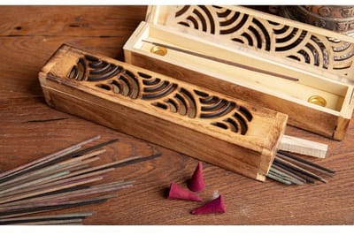 Wierookhouder met bewaarbox Wave
