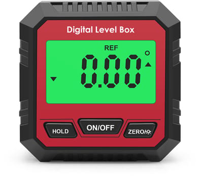 Magnetische digitale goniometer - Elektronisch waterpas met LCD-scherm - Hoekmeetinstrument voor houtbewerking, tafelzagen en verstekzagen - Rood
