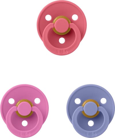 Bibs fopspeen 0-6 maanden set 3 stuks Bubblegum,Peri en Coral maat 1