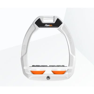 Veiligheidseisen voor paardrijden Plat Grip Wit/Wit/Oranje Flex-On Safe-On
