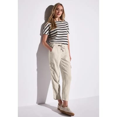 Linnen broek in cargolook
