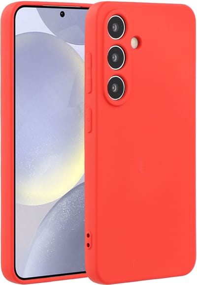 Lunso Geschikt voor Samsung Galaxy S25 Plus hoesje - Flexibel siliconen Backcover - Rood