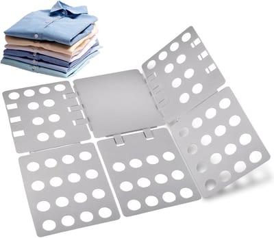 Kleding Vouwbord - Vouwplank Kleding - Snel Kleding Vouwen - Duurzaam Kunststof - 68 x 56 cm - Grijs