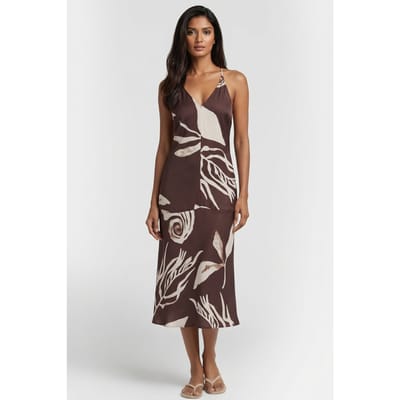 & Other Stories Hira Dress Brown Maat: 32 | Midi Jurken Outlet | Dames | Bruin