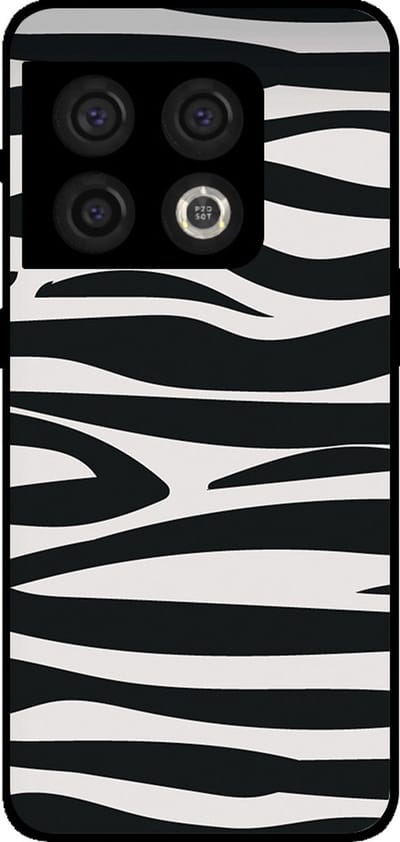 Smartphonica Telefoonhoesje Geschikt voor OnePlus 10 Pro met zebra opdruk - TPU backcover case zebra design - Zwart Wit geschikt voor OnePlus 10 Pro