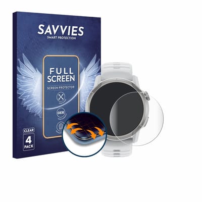 Savvies - Screenprotector voor Coros Apex 4 (46 mm) - Folie Beschermfolie transparant volledig dekking 4 Stuks