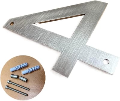 Huisnummer Metaal - Adresbord Deur - Huis Herkenbaar Maken - Roestvrij Weerbestendig - 127 mm Hoog - Zilverkleurig