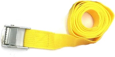 Spanbanden set - Sjorbanden lading - Lading zekeren - Met ratel sluiting - 25mm x 3m - Geel