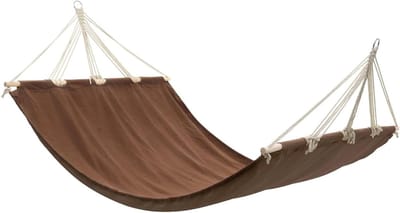 Hangmat met Stang - Buiten Hangmat - Ontspannen Buiten - Bruine Stang - 210 x 150 cm - Bruin