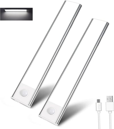 LED Kastverlichting met Bewegingssensor (2 Stuks) - Oplaadbaar en Dimbare Onderkastverlichting