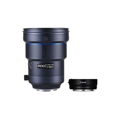 LAOWA AF 200mm f/2 + Canon objectiefadapter EF-EOS R (zonder bedieningsring)
