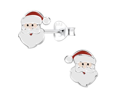 WeLoveSilver - zilveren kinderoorbellen - kerstman - hypoallergeen