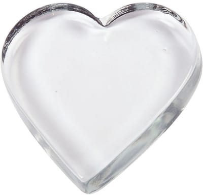 CC Glazen Hart 9x9 cm, per stuk