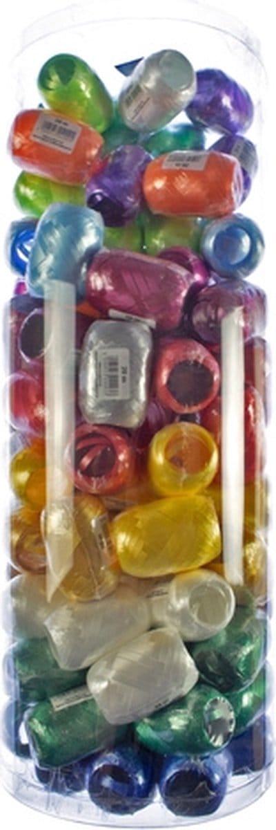 Kangaro lint - 100 bolletjes - 5mm x 20m - assorti pastel - krullint